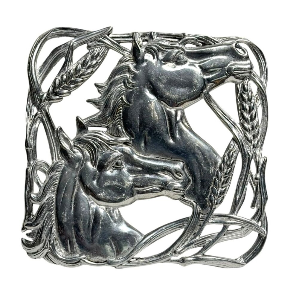 Arthur Court Horse Heads & Wheat Trivet